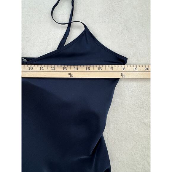 Quince Silk Slip Dress Navy Blue Sleeveless Sheath Washable Silk Midi M NWOT - Picture 7 of 9